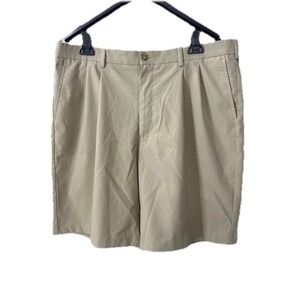 Pro Tour CoolPlay Khaki Tan Golf Shorts Men's Size 38 Chino Flat Front Polyester